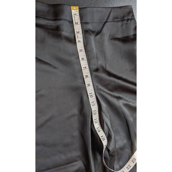Rachel Zoe Pants Black Wide Leg Crop Elastic Back High Rise Size Small - Picture 5 of 9
